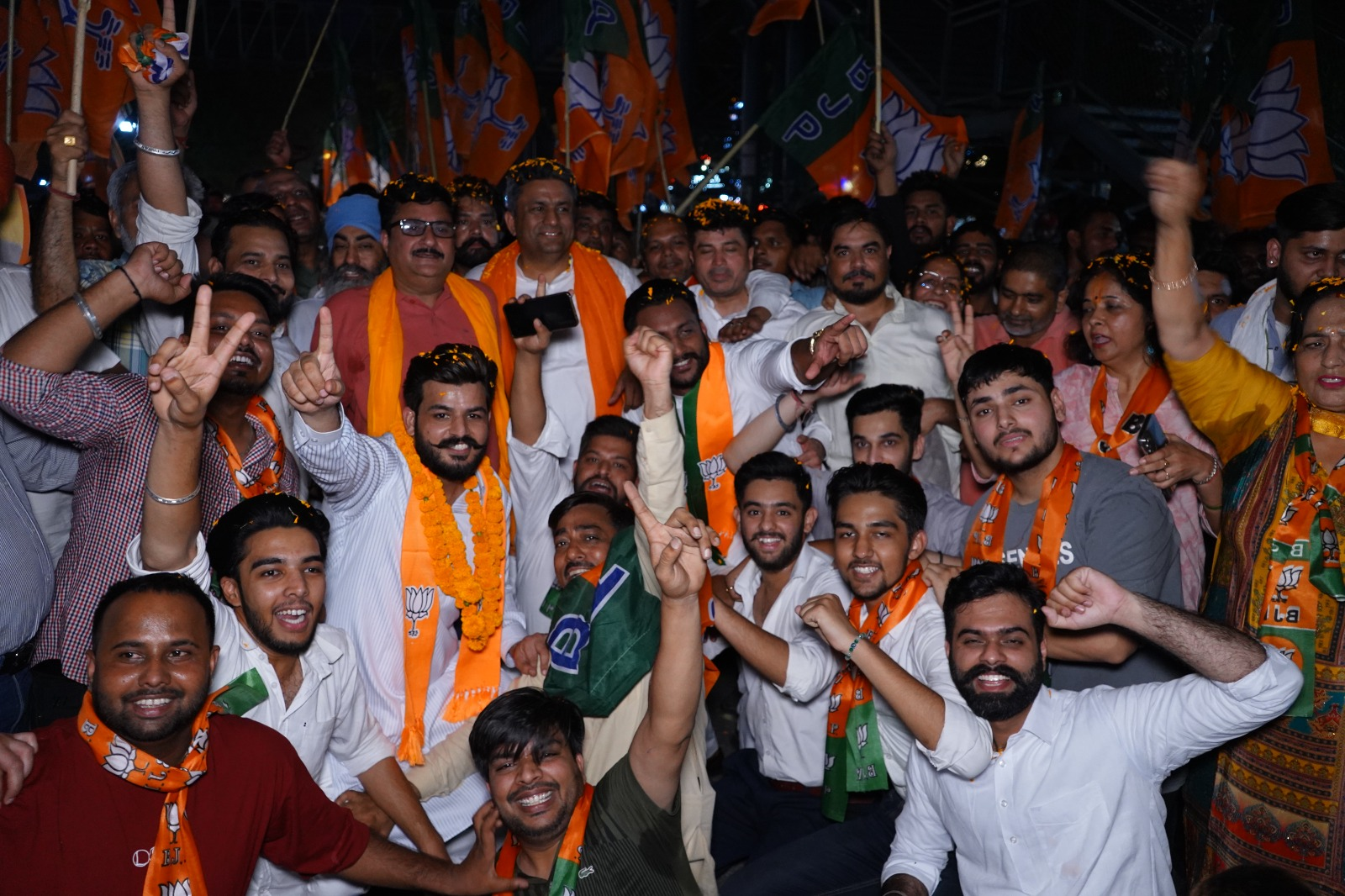 Crowds of youth gathered during BJP's padyatra
